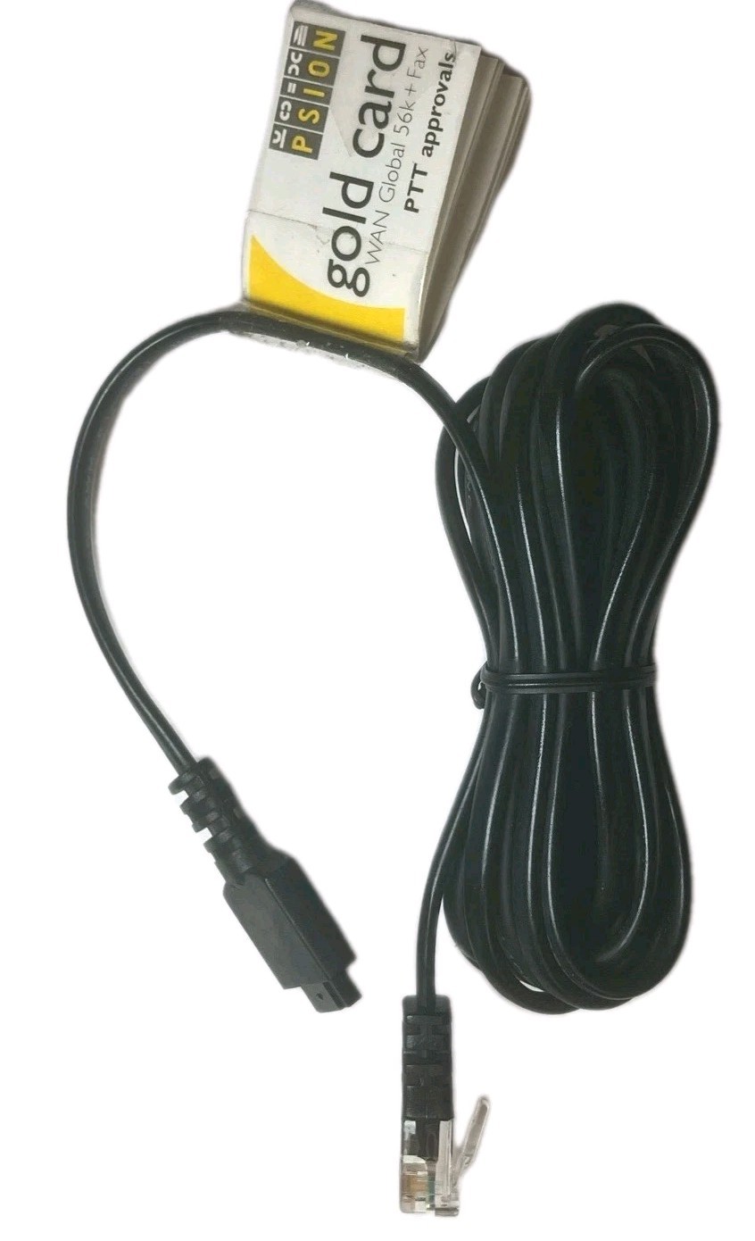 Psion Gold Card 56K Fax Modem PCMCIA Card w RJ11 Cable