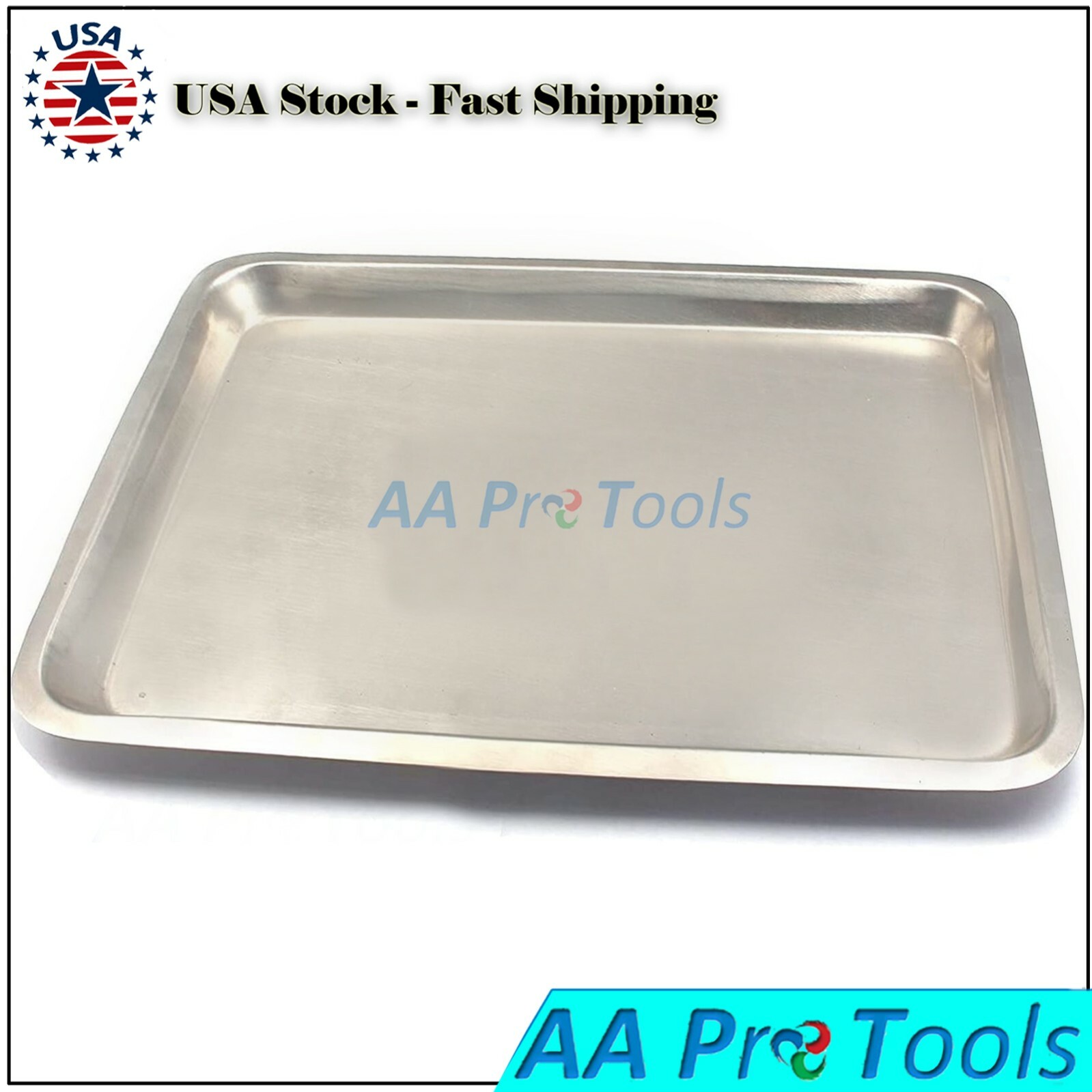 Surgical Tray Flat Stainless Steel 13" X 9.5" Body Piercing, Serving