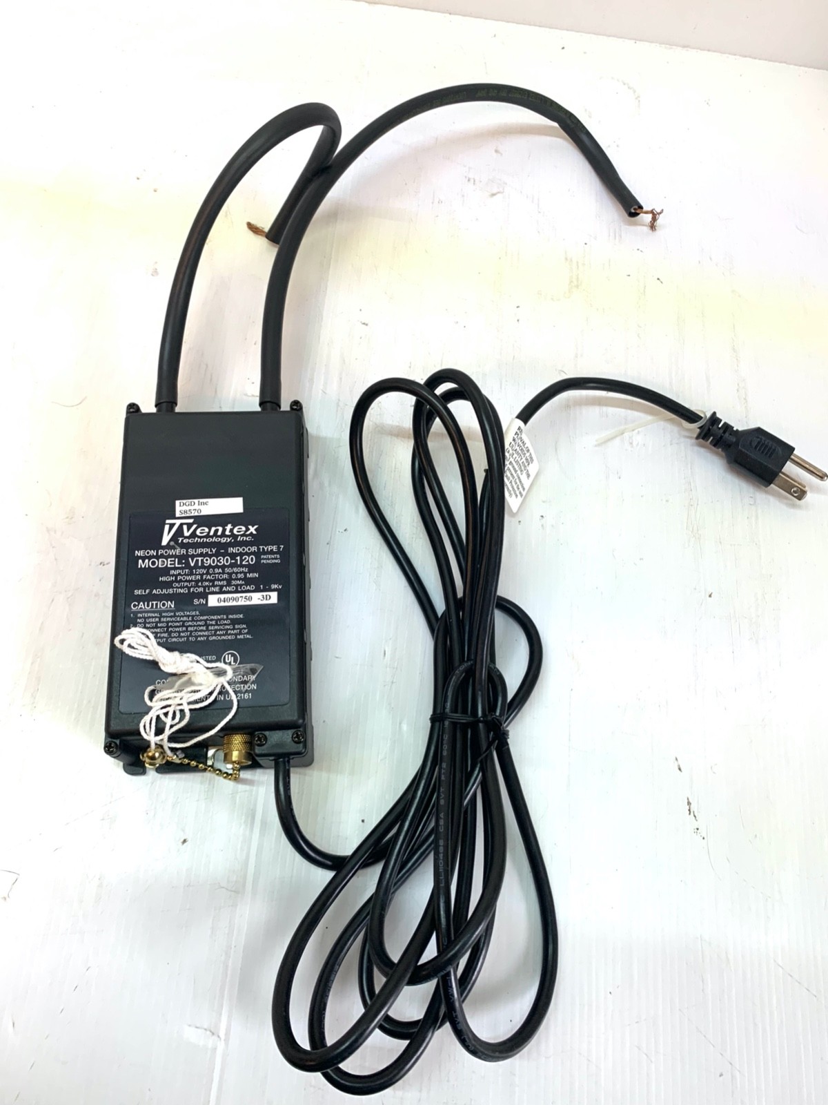 Ventex Neon Power Supply Model: VT9030-120 Indoor Type 7 NEW S8570