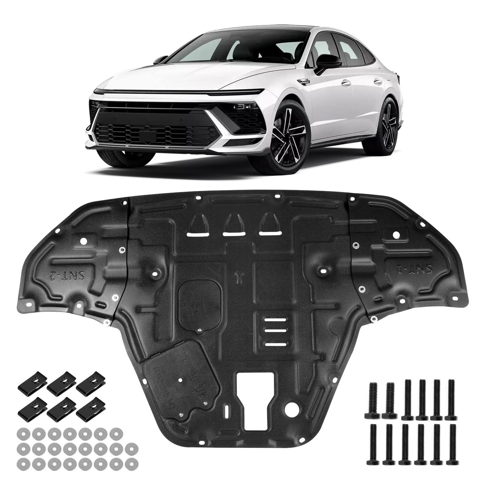 For 2020 21 22 23 2024 Hyundai Sonata Engine Under Cover Front Splash Shields