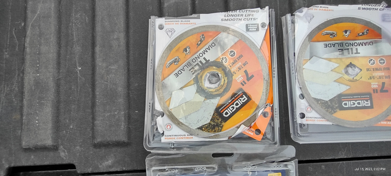 RIDGID 7" Continuous Diamond Blade HD-CT70CP X2 PLUS OTHER 2 BLADES