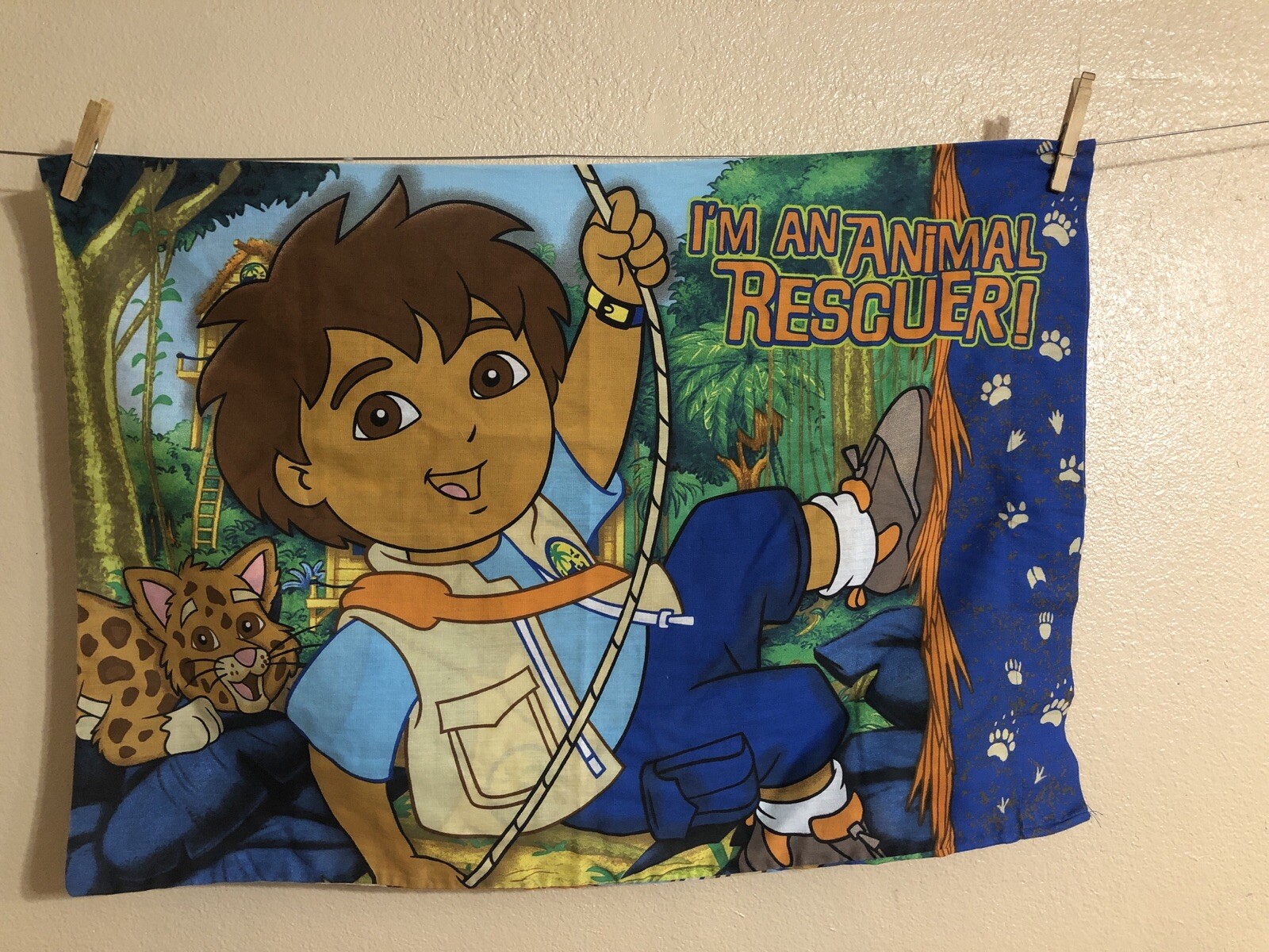 NICKELODEON Nick Jr. GO DIEGO GO! Standard PILLOWCASE ANIMAL RESCUER 2006