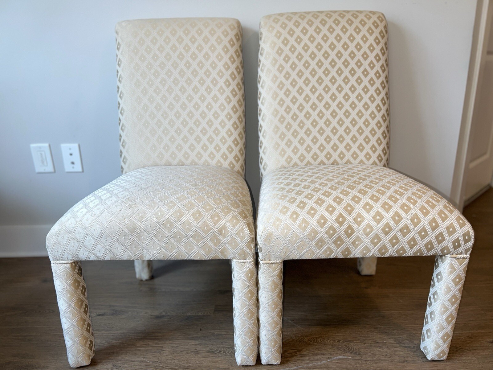 Upholstered Parsons Chairs Set of 2