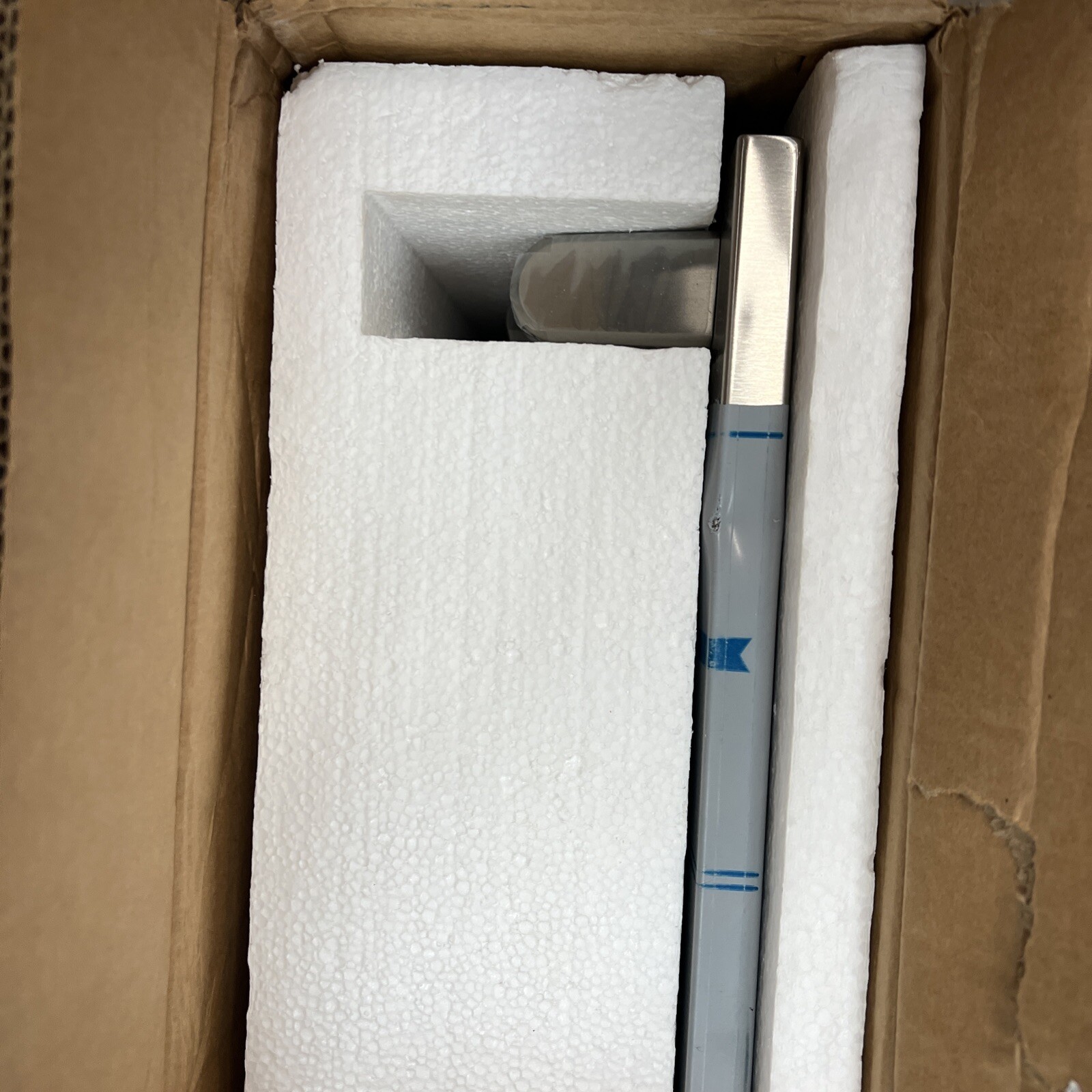 Cafe Ice Maker Door Replacement Kit  Brushed Stainless Handle-GRAY- LIGHT DENTED