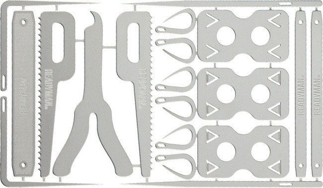 Readyman Stainless Steel Medical Card w / 19 Pop Out Tools - MEDICAL CARD