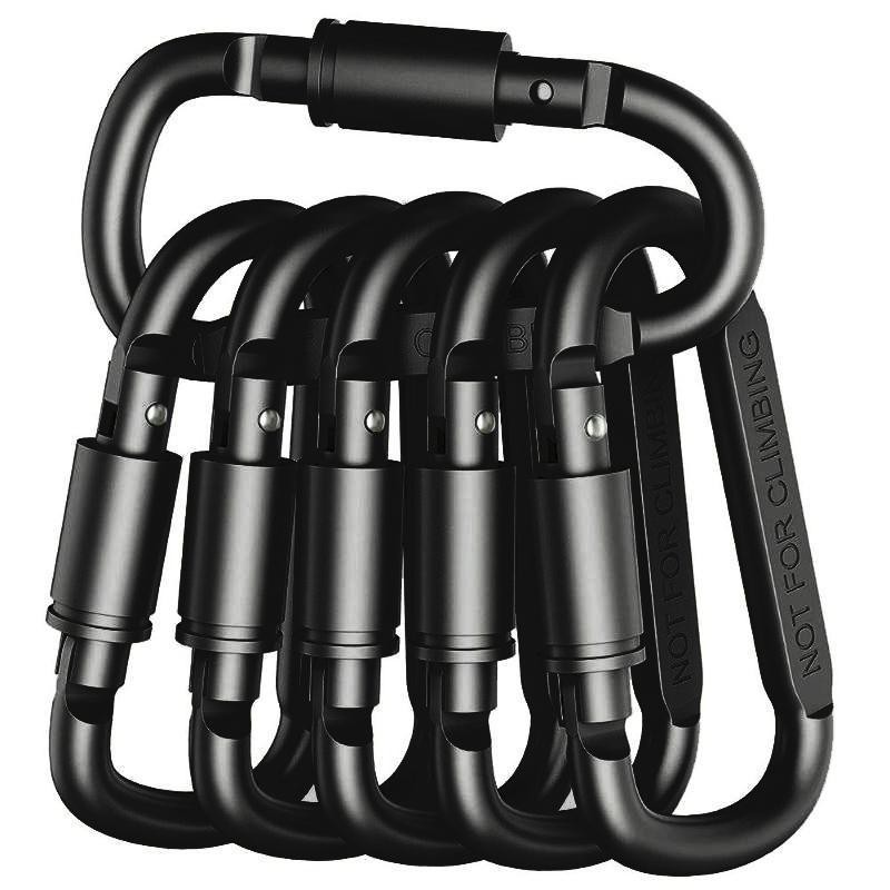 4-6pcs Carabiner Set for Key Camping Survival Edc Outdoor Keychain Clip Alloy Al