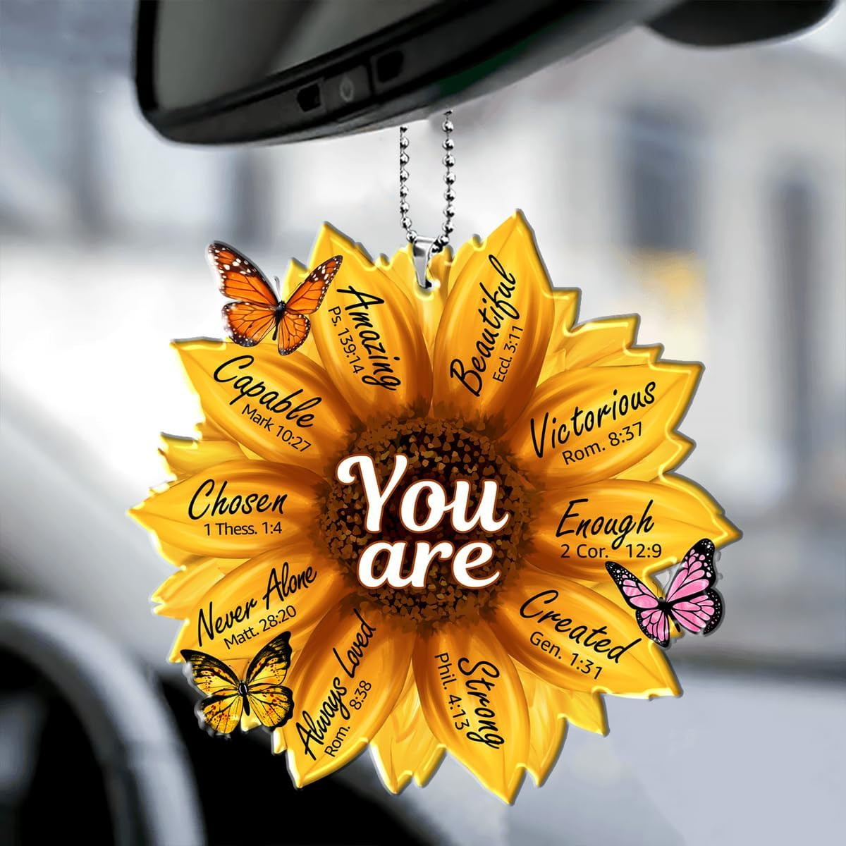 Sunflower Gifts for Women - Sunflower Car Rearview Mirror Hanging Accessories -