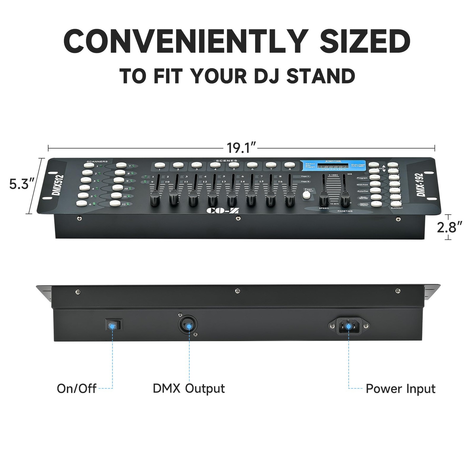 CO-Z 192 DMX 512 Stage DJ Light Controller Lighting Mixer Board Console Black