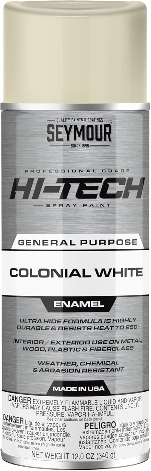 Spray Paint, Gloss Colonial White, 16-140 Hi-Tech Enamels