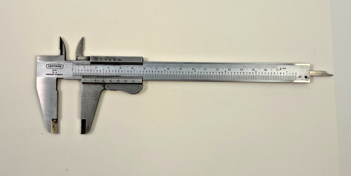 CRAFTSMAN 40181 Vernier Caliper D.J. Hardened Stainless With Leather Case