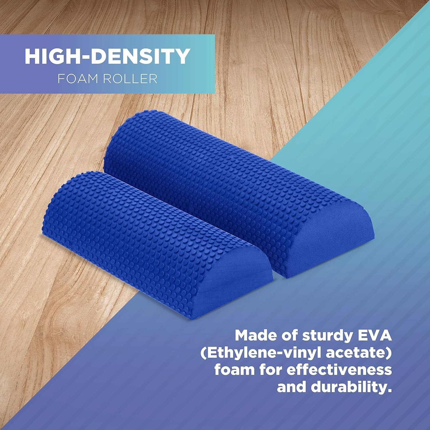 High-Density EVA Foam Rollers | Deep Tissue Massager | Myofascial Release Tex...