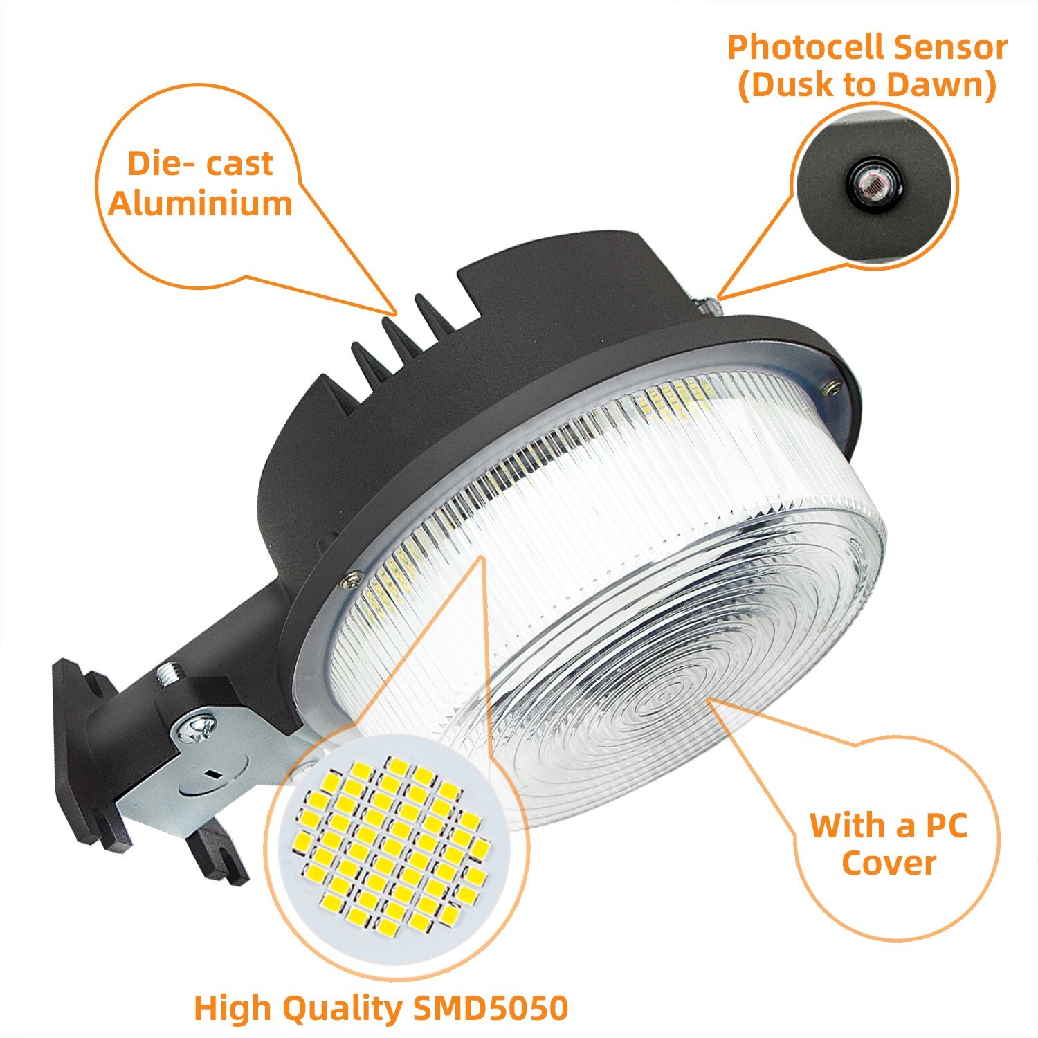 LED Barn Light Dusk To Dawn Outdoor 8400 Lumen IP65 Waterproof 5500K 75 Watt