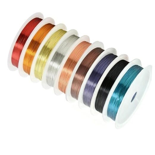 26 Gauge Copper Wire for Jewelry Making - 9 Colors Dead Soft Bendable Craft