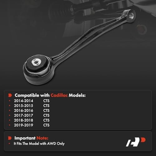 Front Left Forward Lower Control Arm, with Bushing, Compatible with Cadillac
