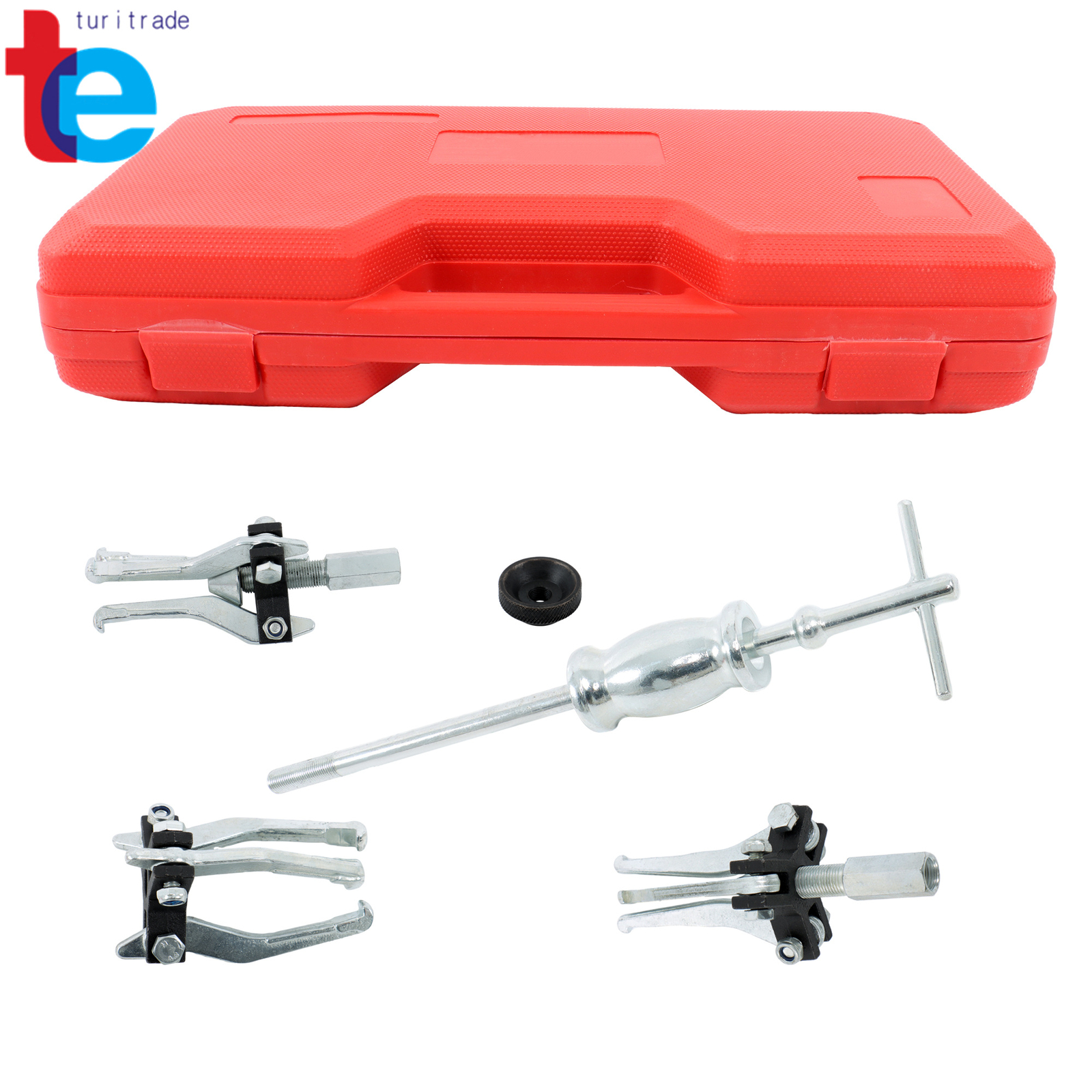 Gear Bearing Slide Hammer Puller Set 3 Jaw Internal External Puller Tool Kits