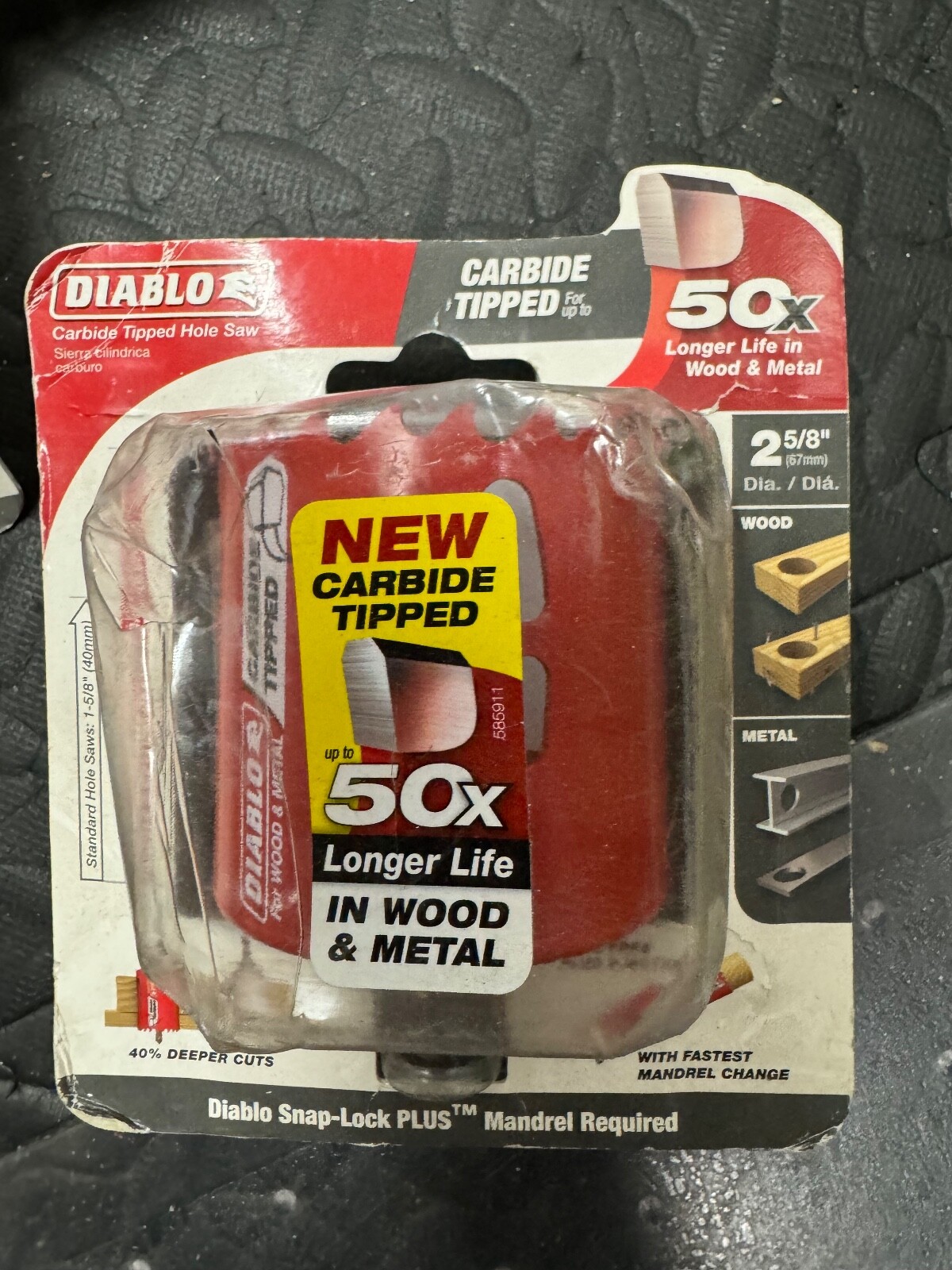 Freud Diablo DHS2625CT 2-5/8" (67MM) Carbide GP HOLESAW