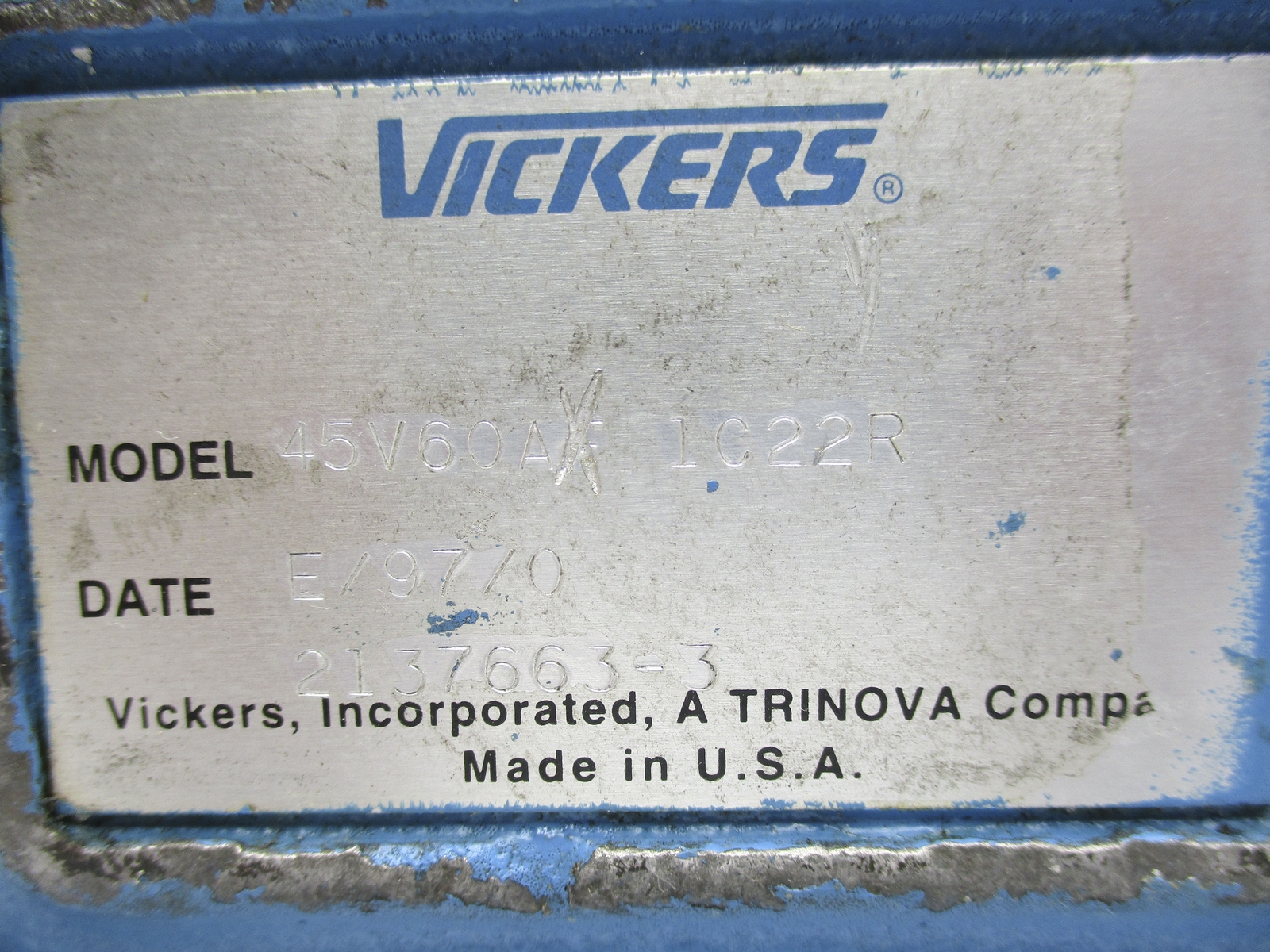 VICKERS 45V60AF1C22R 2137663-3 UNMP