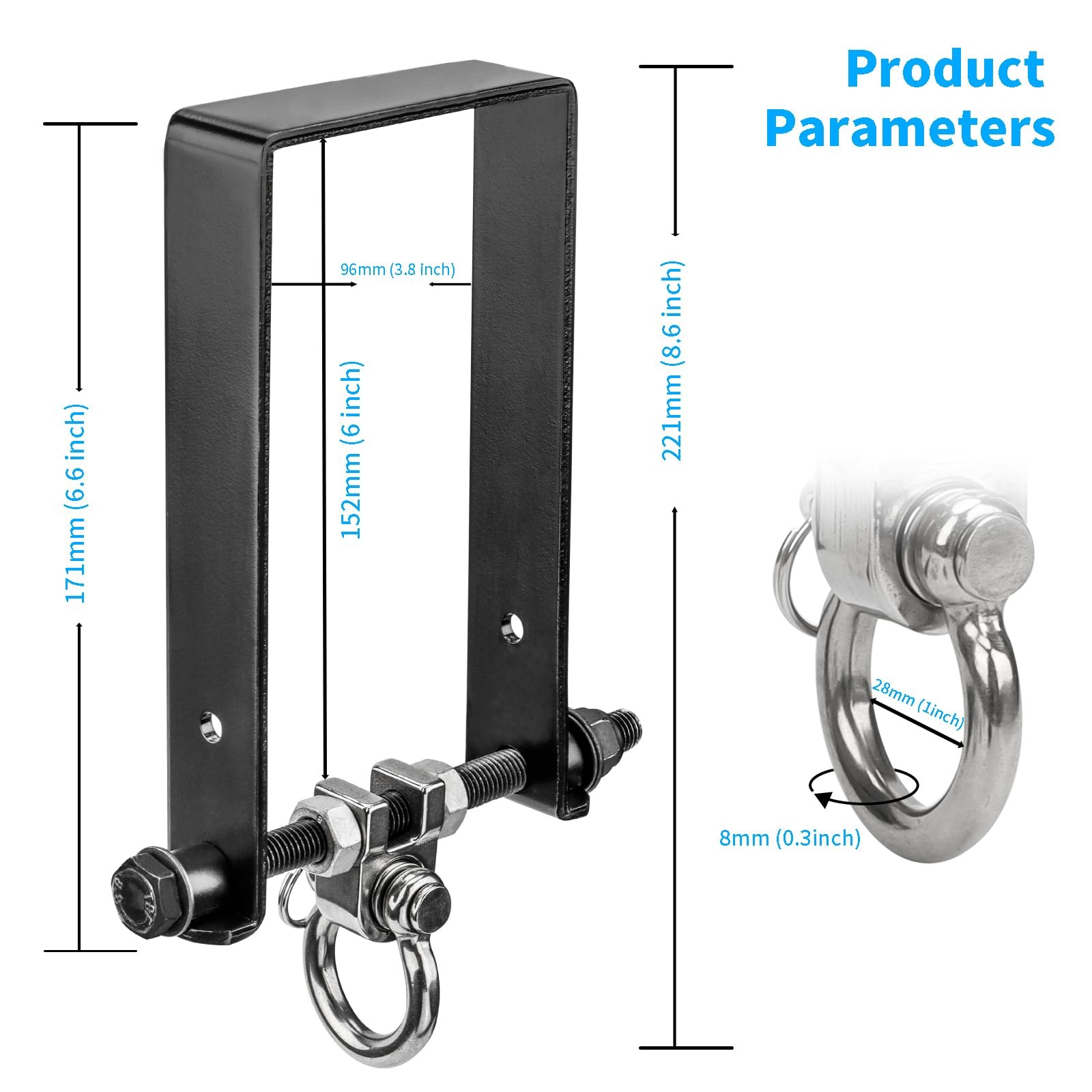 Heavy Duty Swing Hangers, Wooden 180° Swing Set Accessories Hammock Capacity ...