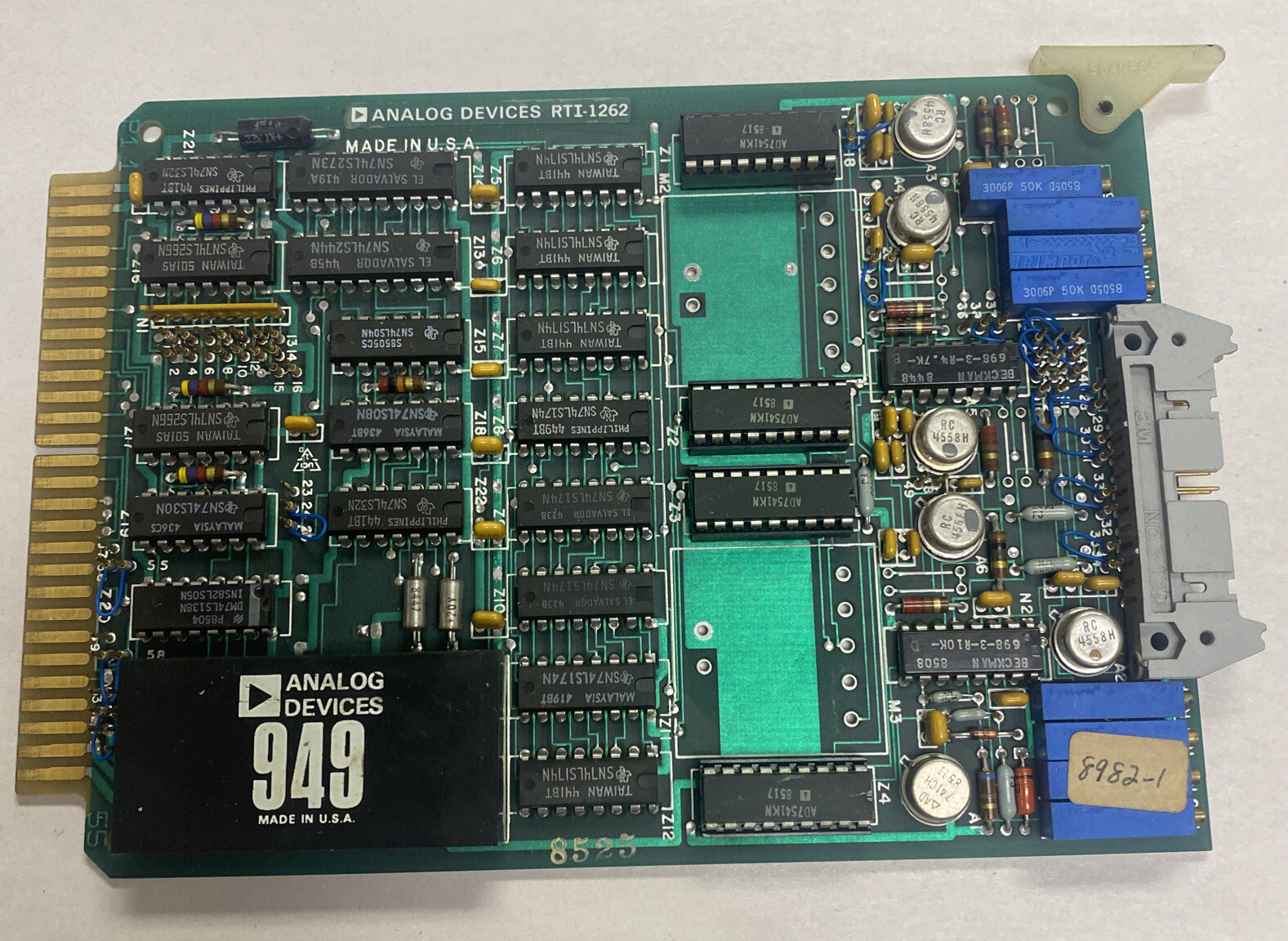 ANALOG DEVICES,RTI-1262,ANALOG INPUT OUTPUT DEVICE CIRCUIT BOARD NOS