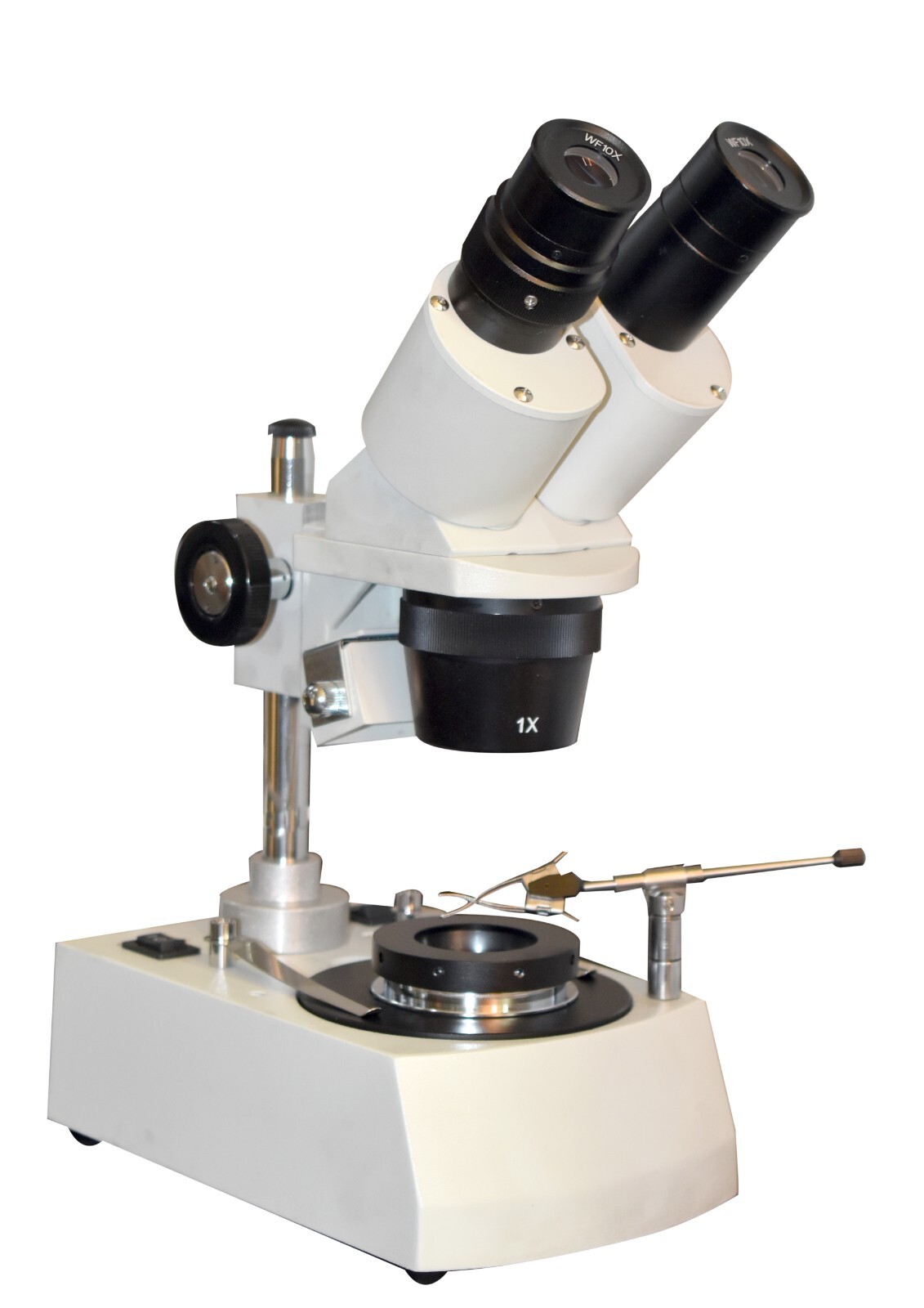 Diamond & Gemstone Inspection Microscope 10-60× Darkfield LED Gem Clamp