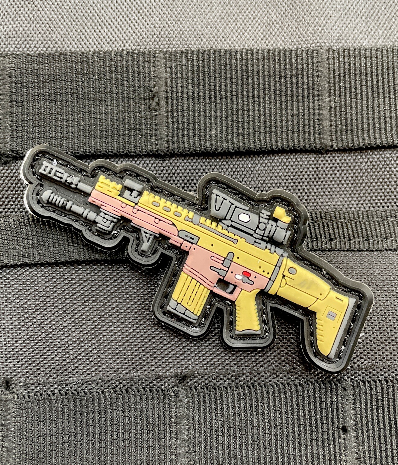 FN SCAR 308 Operator Rifle Gun Pew Army Weapon Tactical Morale Patch Hook Backed