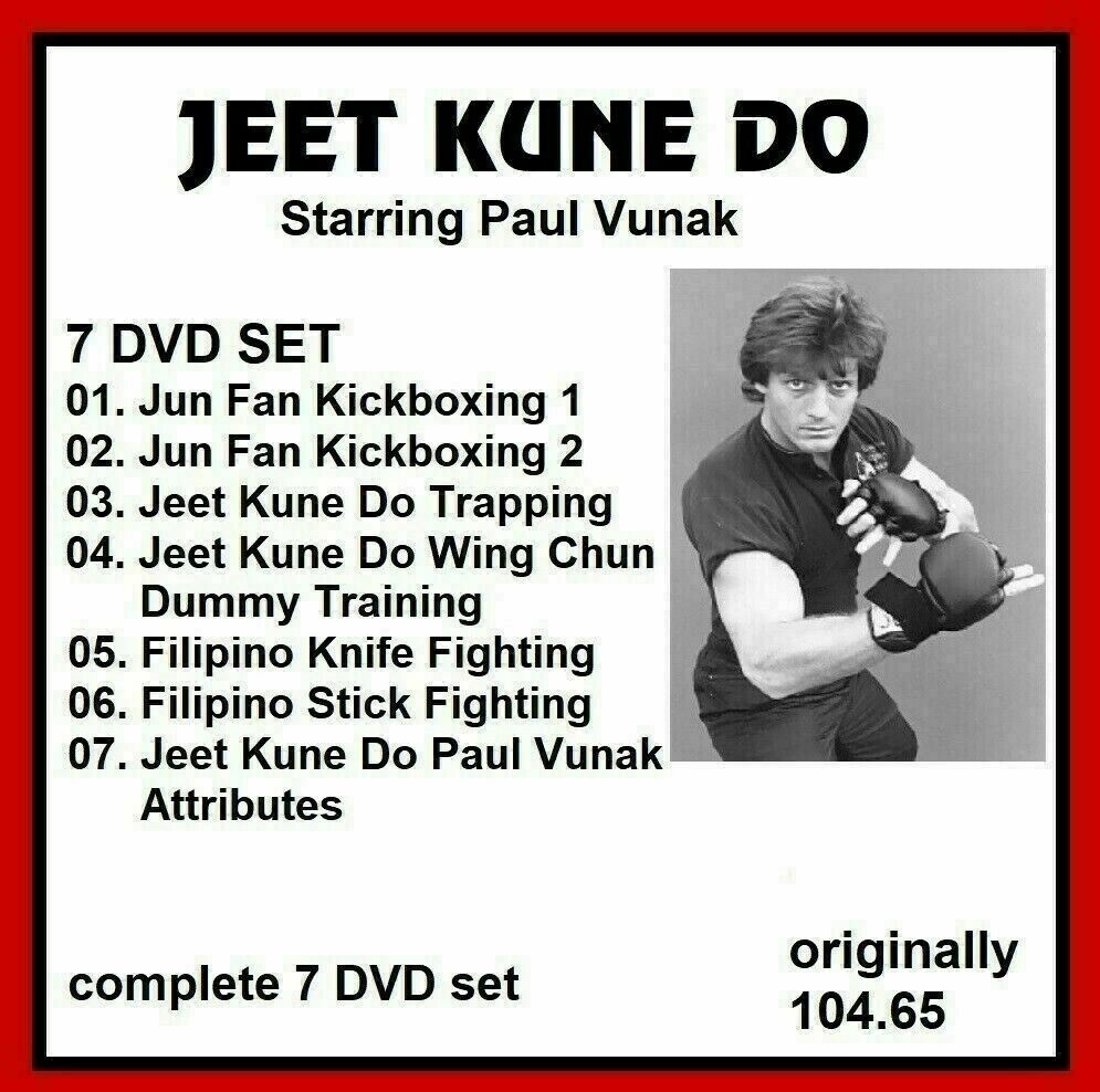 JEET KUNE DO 7 DVD SET PAUL VANUK JKD gung fu kung fu mma fighting bruce lee art