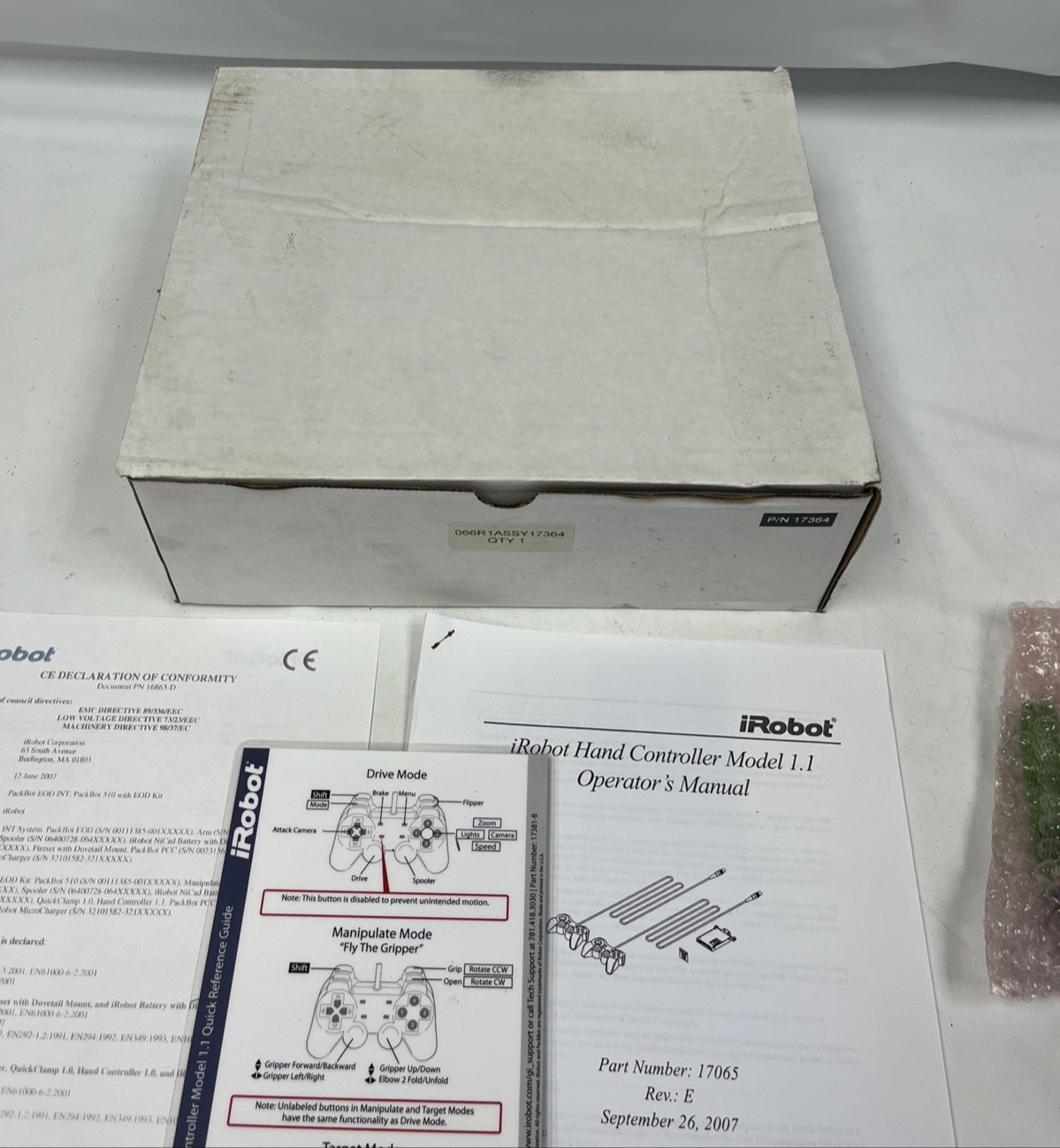 IRobot PackBot Tactical Robot Hand Controller Model 1.1 Logitech *NEW IN BOX*