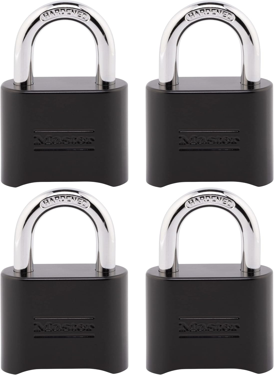 Master Lock Black Combination Lock, Customizable Combo Padlock, Indoor and Outdo
