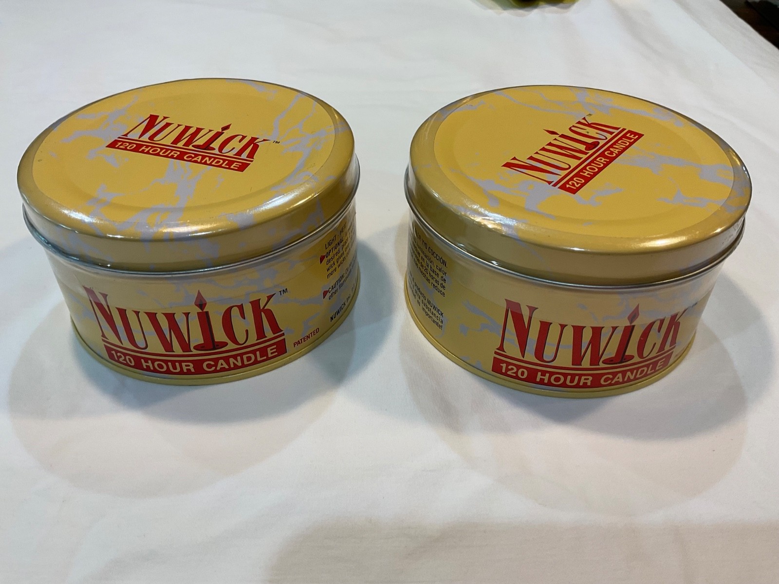 Lot of 2 - NuWick 120 Hour Emergency Candle Survival Kits in Tin, Wicks, Matches