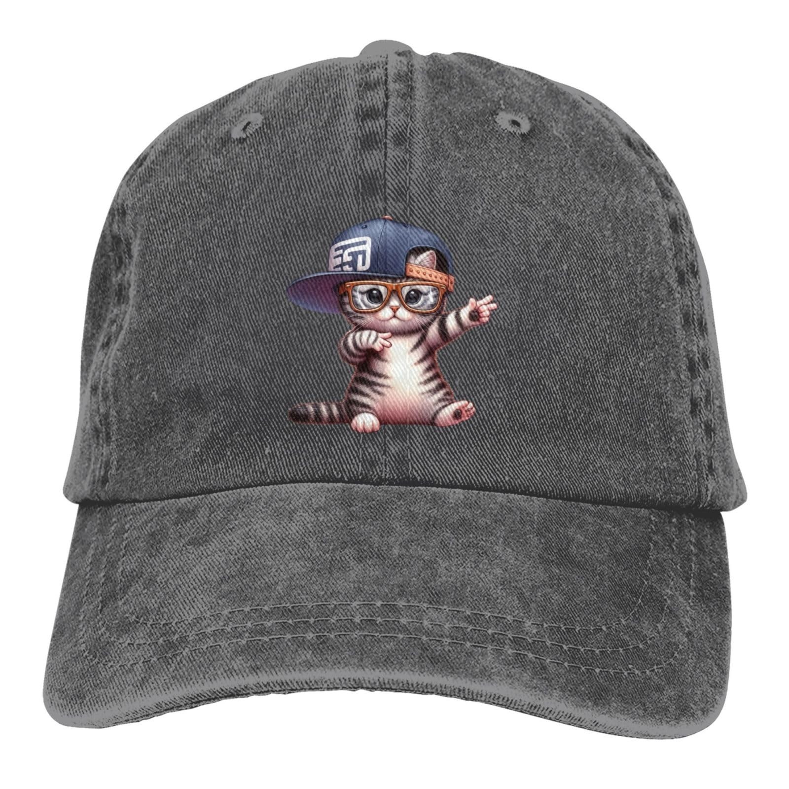 Dabbing Cats Funny Baseball Cap Golf Dad Hat Adjustable Original Classic Low ...