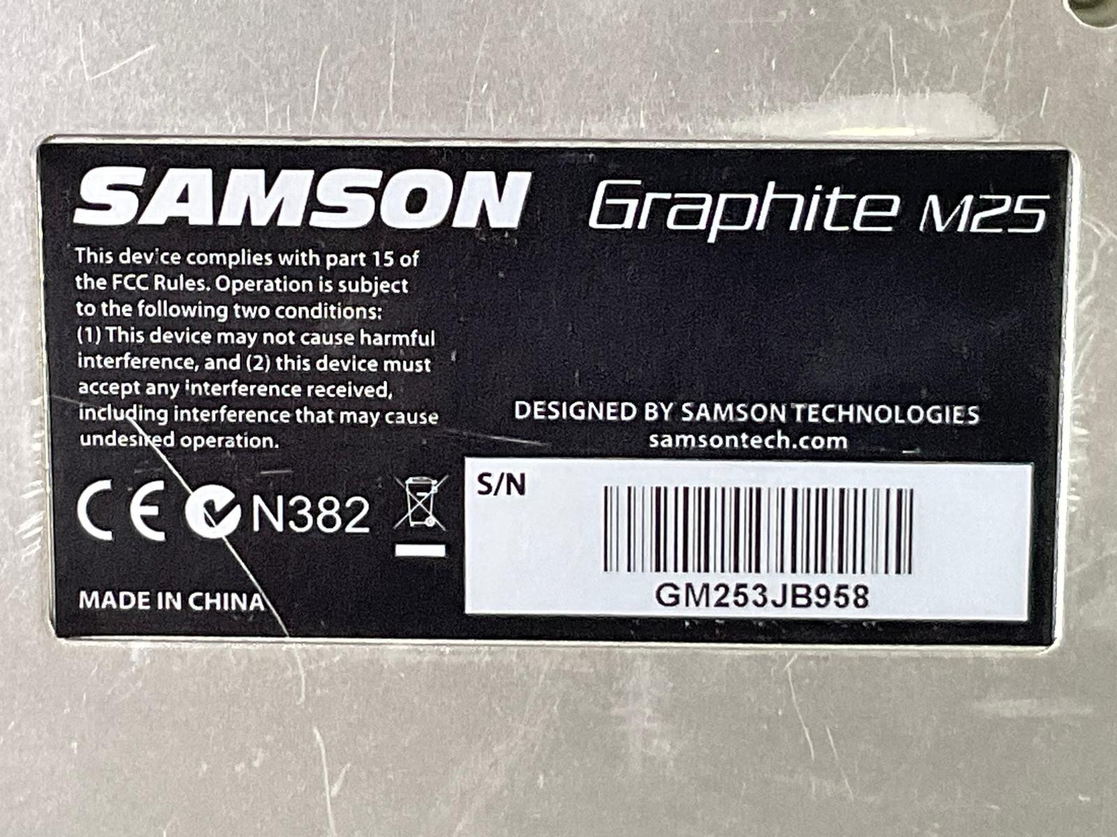 Samson Graphite M25 25-Key USB MIDI Controller Keyboard Used