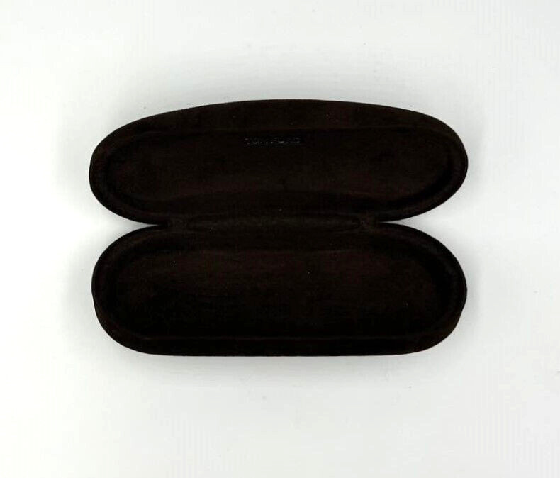Authentic TOM FORD Velvet Brown Hard Eyeglass Case - Small
