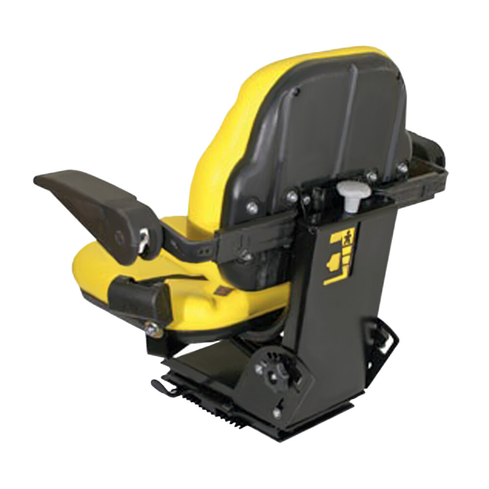 Universal Big Boy Suspension Tractor Seat with Armrests -Yellow