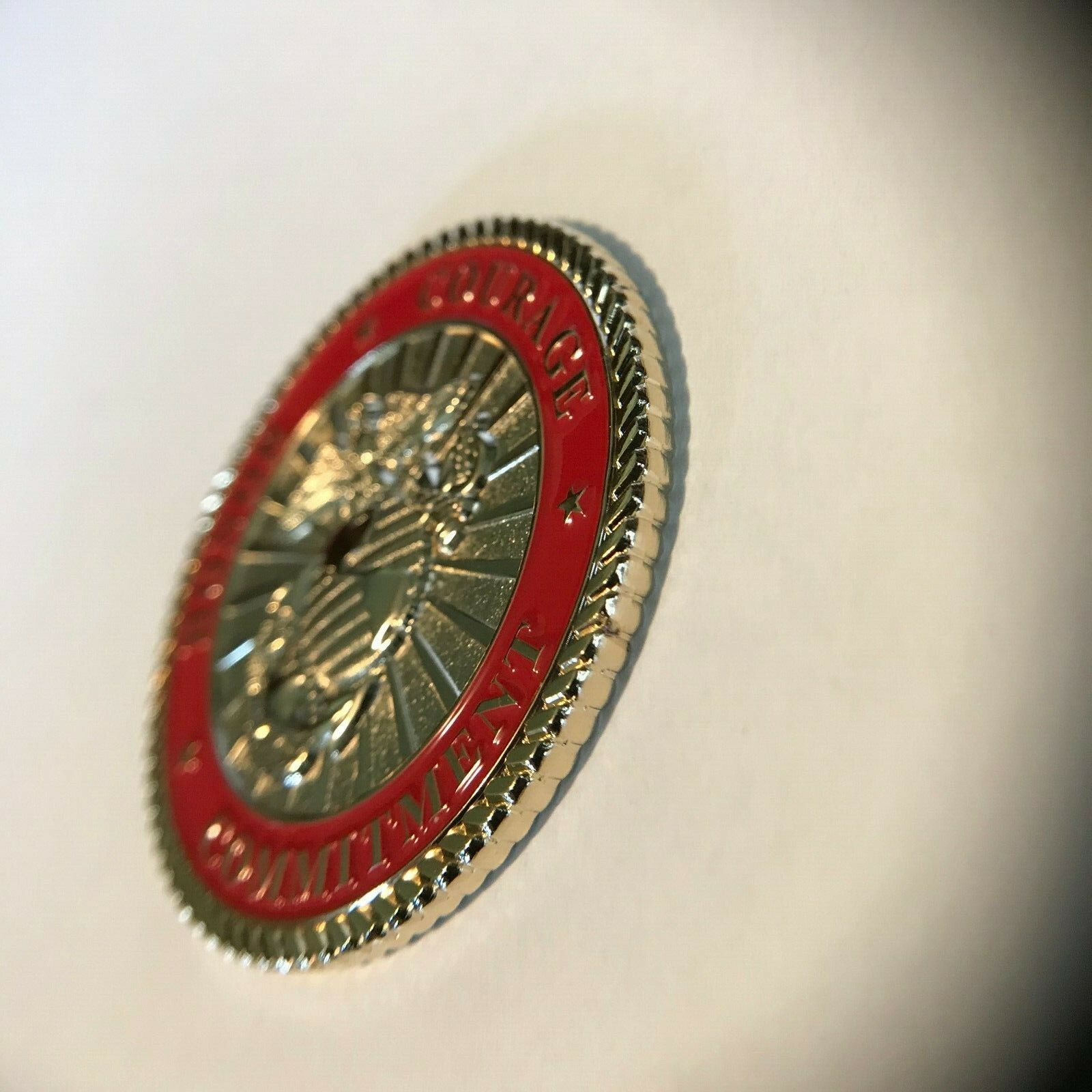 USMC ONCE A MARINE ALWAYS A MARINE CHALLENGE COIN HONOR COURAGE COMMITMENT