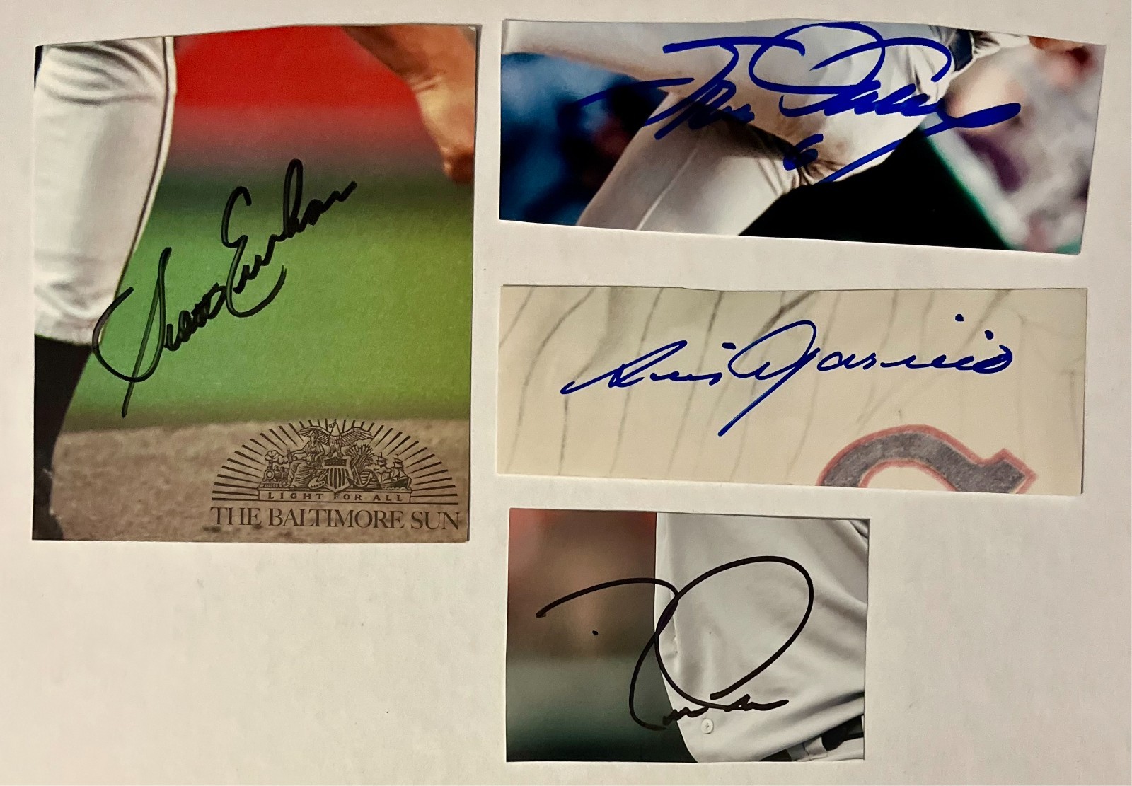 BASEBALL LOT OF SIGNATURE CUTS....5 IN ALL WITH GARVEY & APARICIO