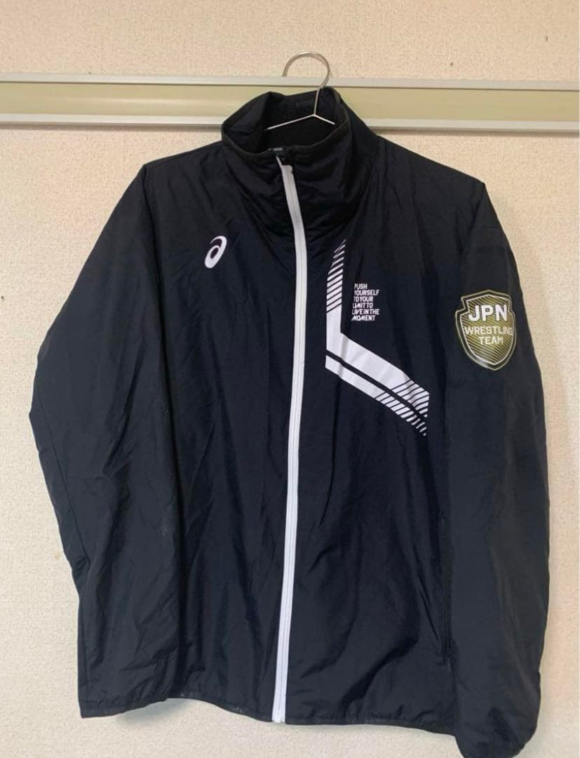 ASICS Japan Wrestling Team Windbreaker Size M Rare Official Issue Jacket From JP