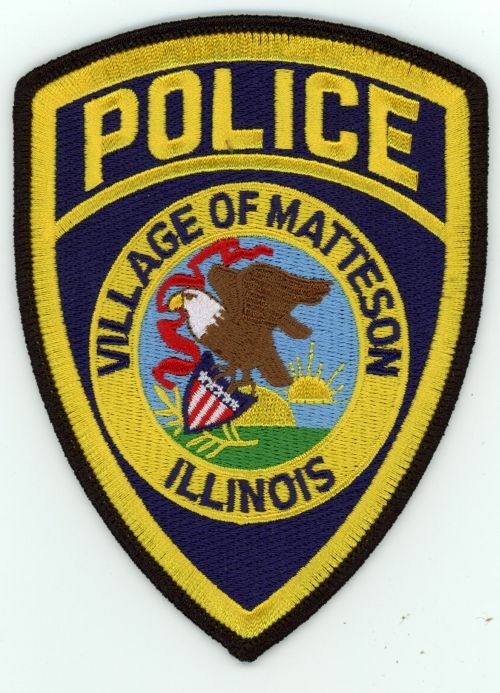 ILLINOIS IL MATTESON POLICE NICE SHOULDER PATCH SHERIFF