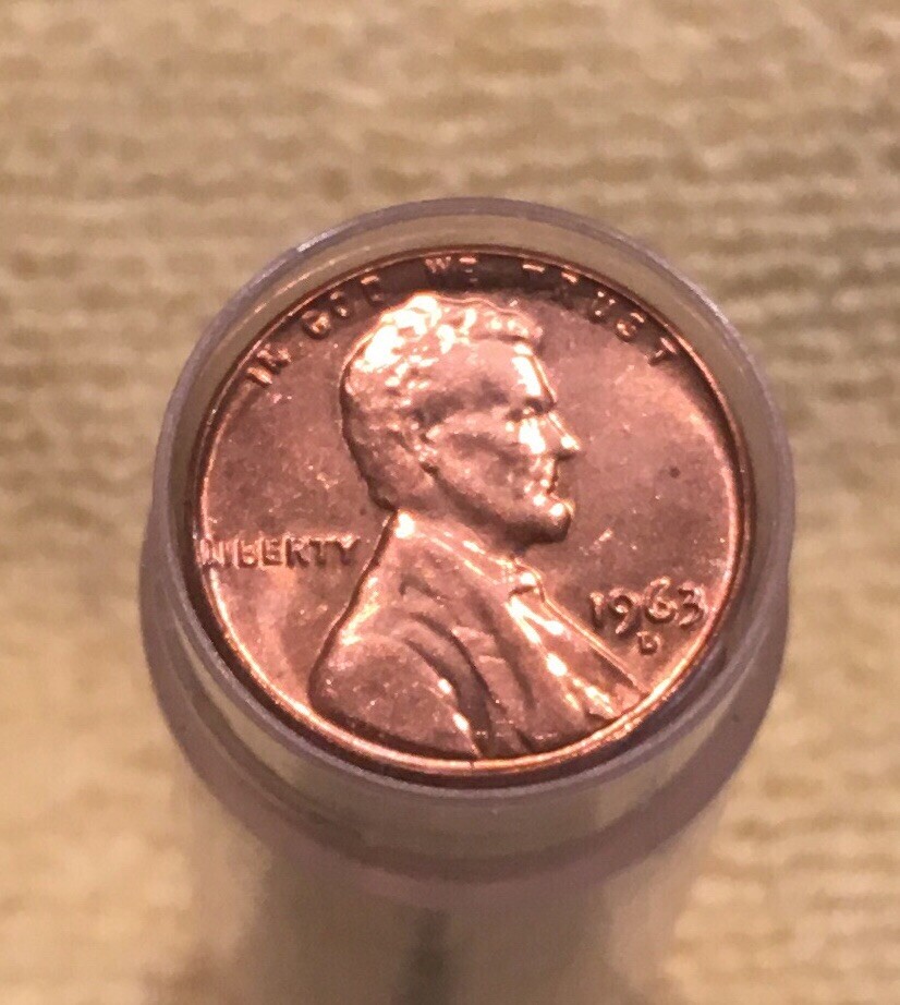 Uncirculated 1963-D Penny Roll