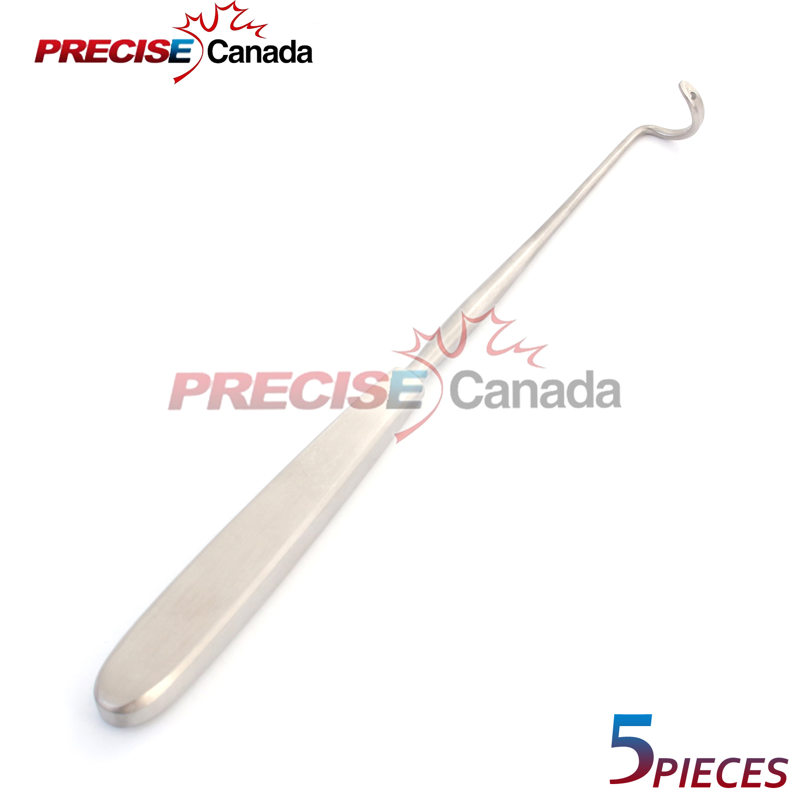 5 Pcs Deschamps Ligature Carrier 8" Left Sharp Surgical Orthopedic Instruments