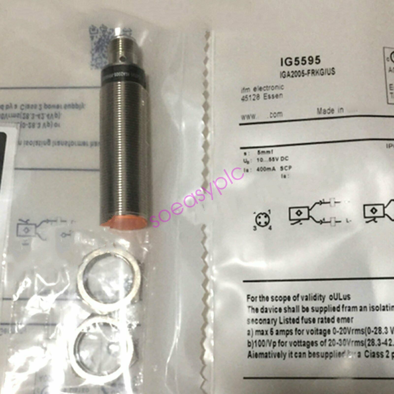 IFM IG5595 IGA2005-FRKG/US Inductive Sensor Proximity Switch New #