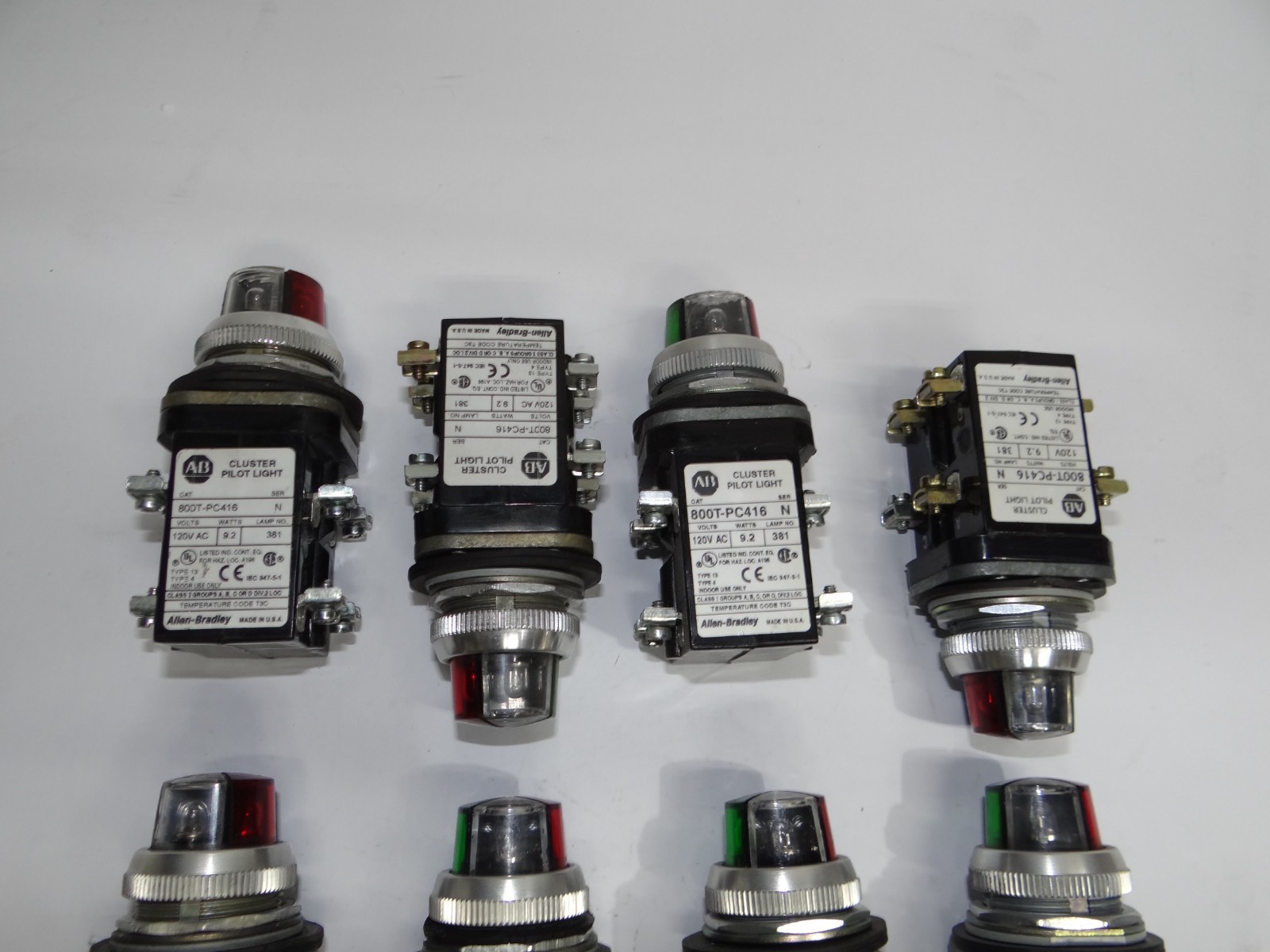ALLEN BRADLEY 800T-PC416 CLUSTER PILOT LIGHT (USED) - Excellent Condition