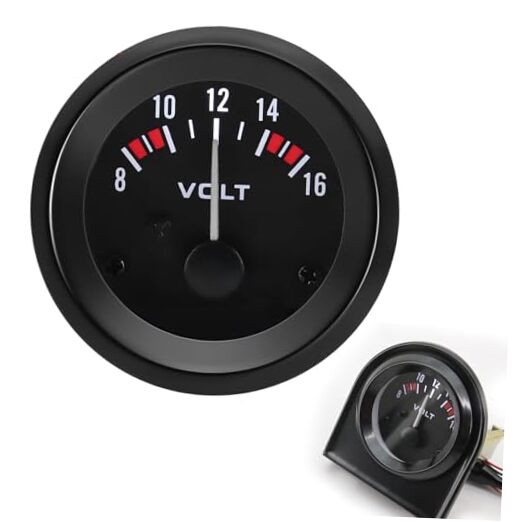 2" 52MM 12V Voltmeter,Car Mechanical Volt Voltage Meter Gauge with