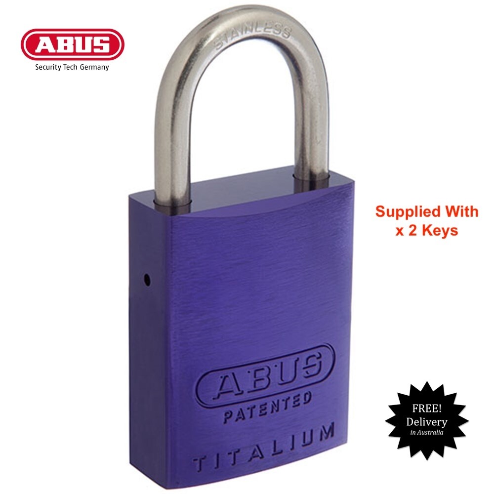 ABUS 83/40 Padlock 8340 Keyed Alike Padlocks Purple-Free Postage