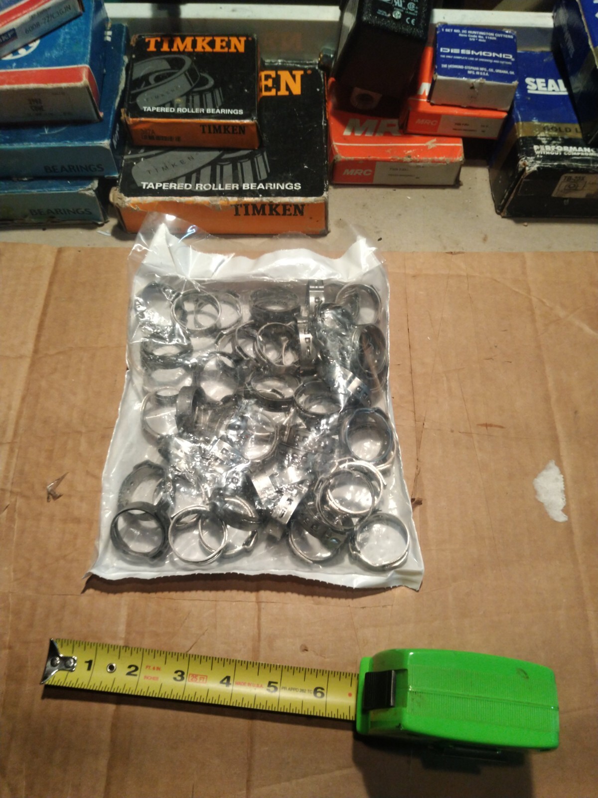 Qty. 50) *New*, 1" PEX Stainless Steel Clamps. Cinch Pinch Rings. **Cheap**
