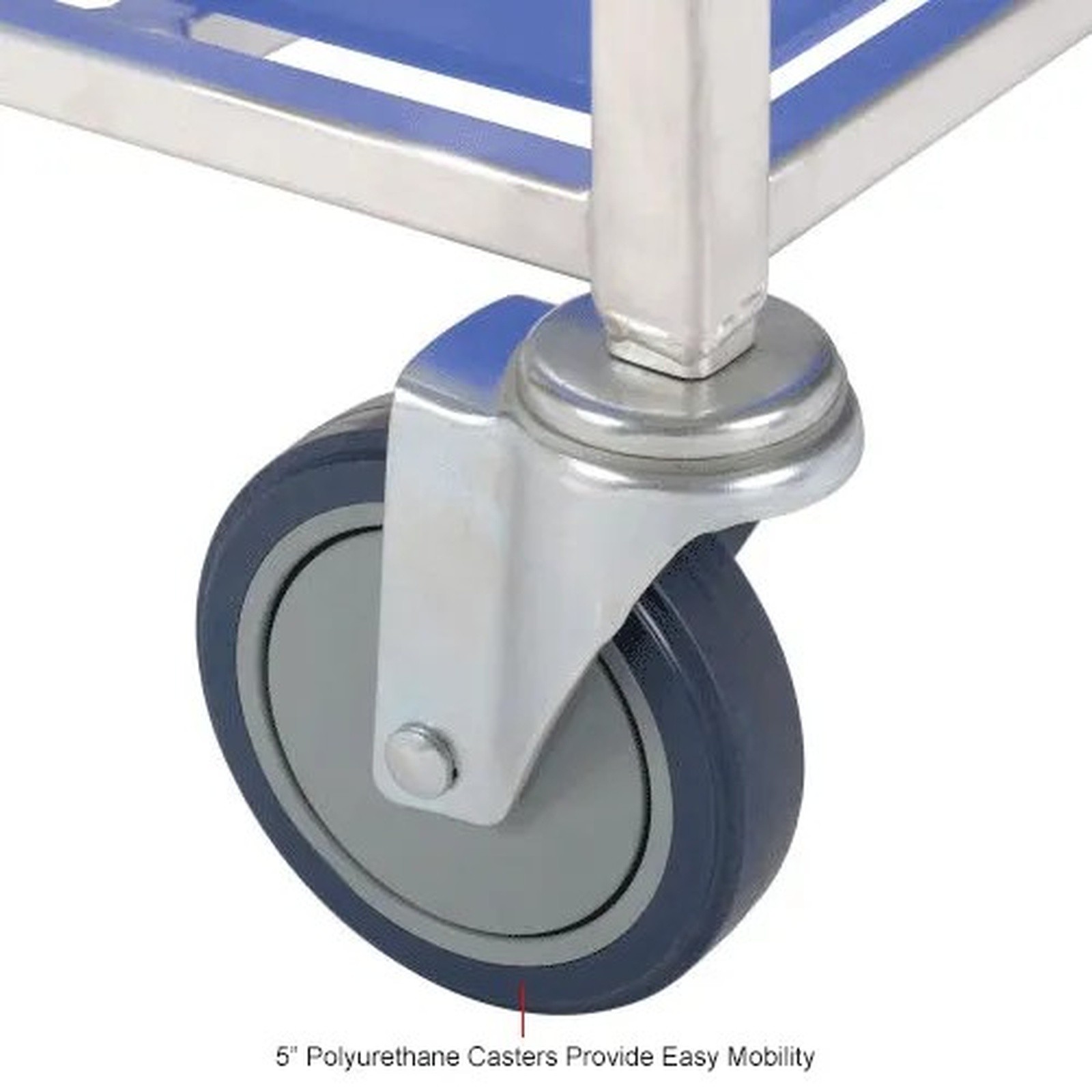 Aluminum Triple Ingredient Bin Cart W/ Bins, 31-1/2"L x 17"W x 28-3/4"H, Silver