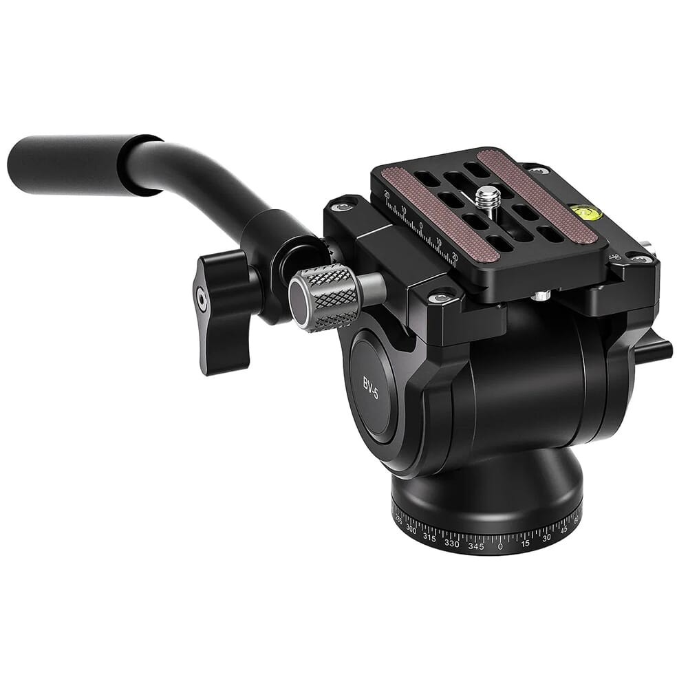 Leofoto Mini Fluid Head with Short Handle for Optics (BV-5B): NEW, Free Ship