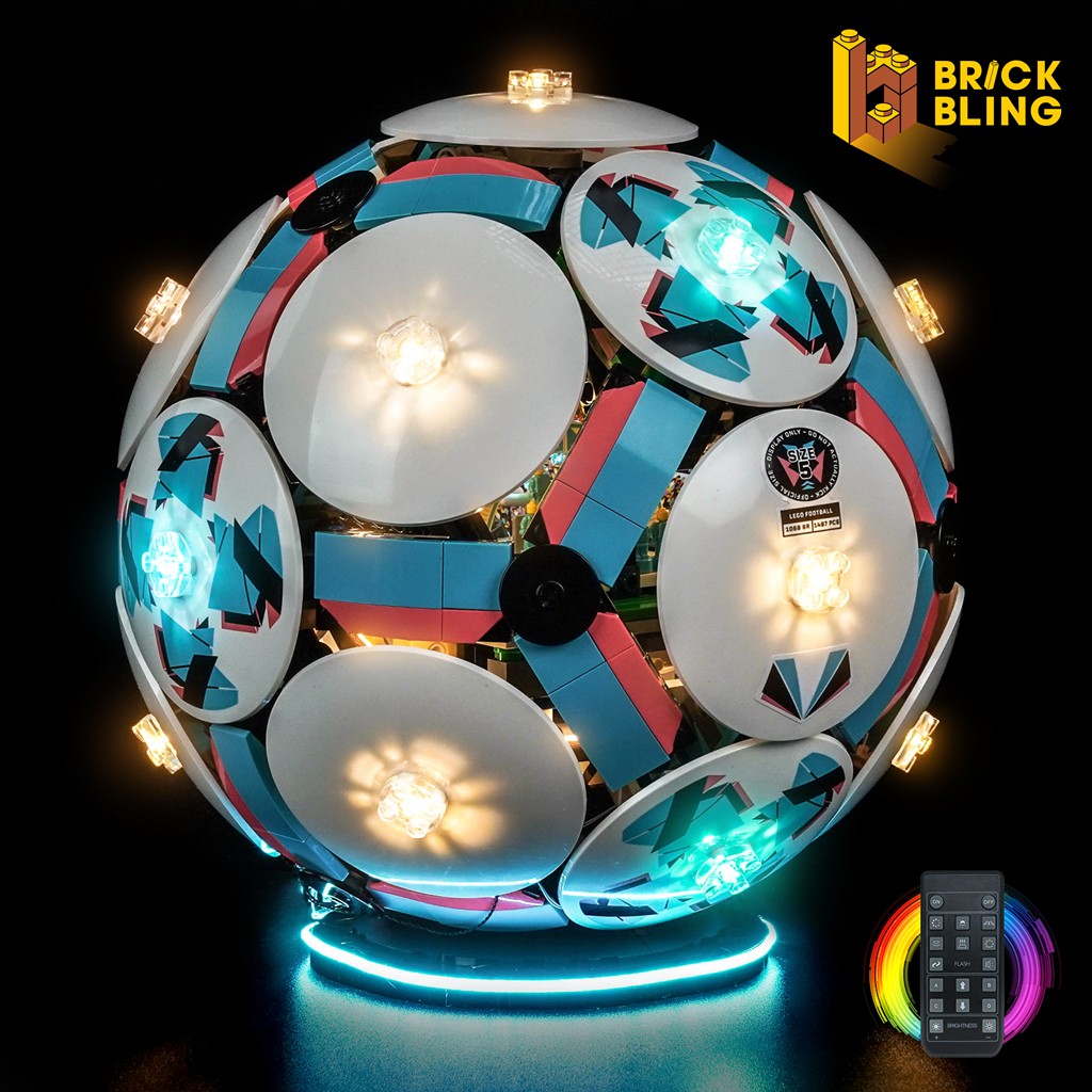 BrickBling LED Light for LEGO Editions Soccer Ball 43019 (Remote)