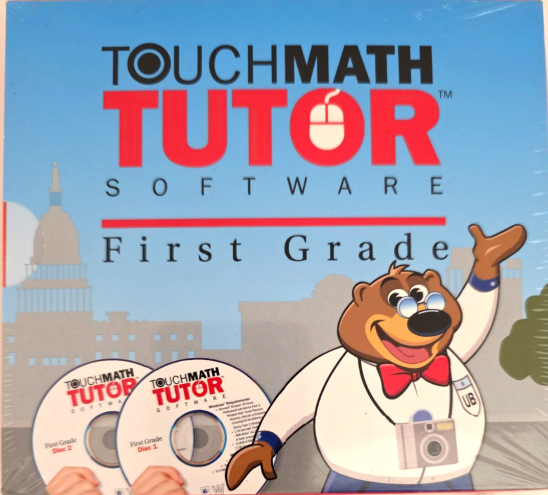 2011 TOUCH MATH TUTOR Software First Grade PC 2 CD's SEALED