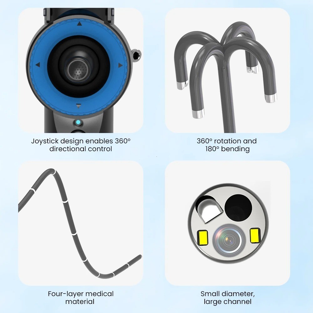 360° Rotating Endoscope - Human/Vet Use for Laryngoscopy & Bronchoscopy