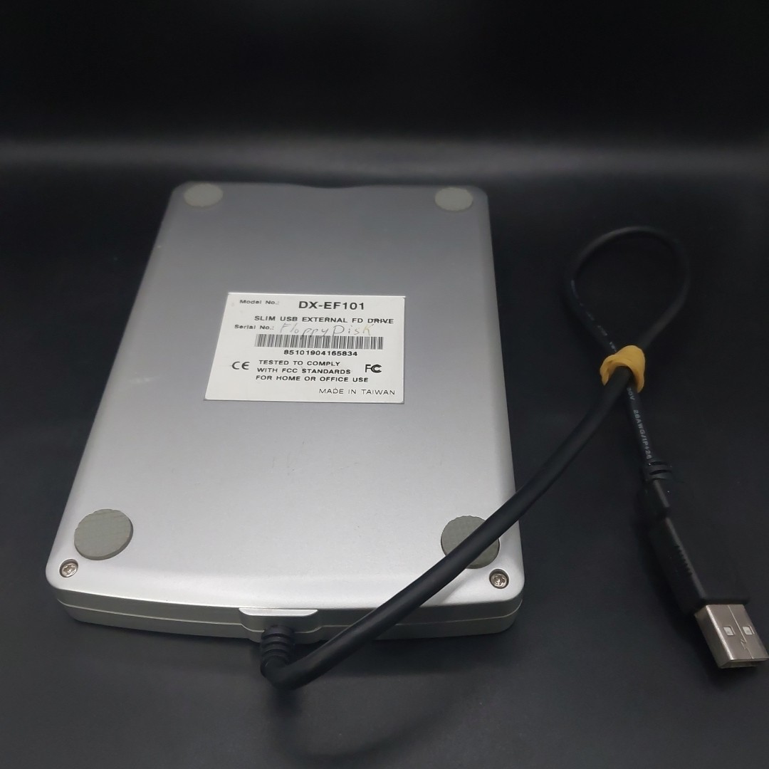 Dynex External Floppy Disk Drive DX-EF101 Gray Silver USB - Tested Working Used